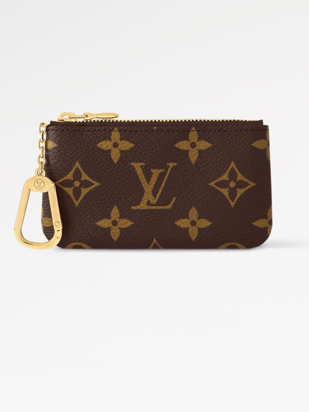 Louis Vuitton Monogram Key Pouch in Brown and Gold-Tone